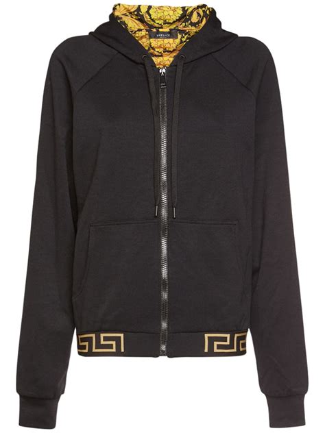 versace zip up sweater|Versace sweatshirt women.